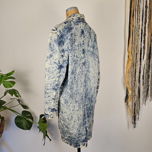 80's Trench Acid Wash Jean Jacket - Picture 7 of 9